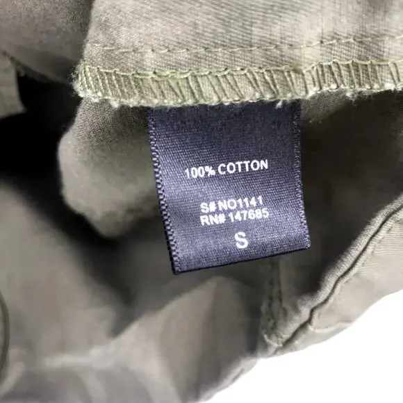 NUDE The Label Military Utility Field Jacket S Army Green Pockets Drawstring - Picture 4 of 6